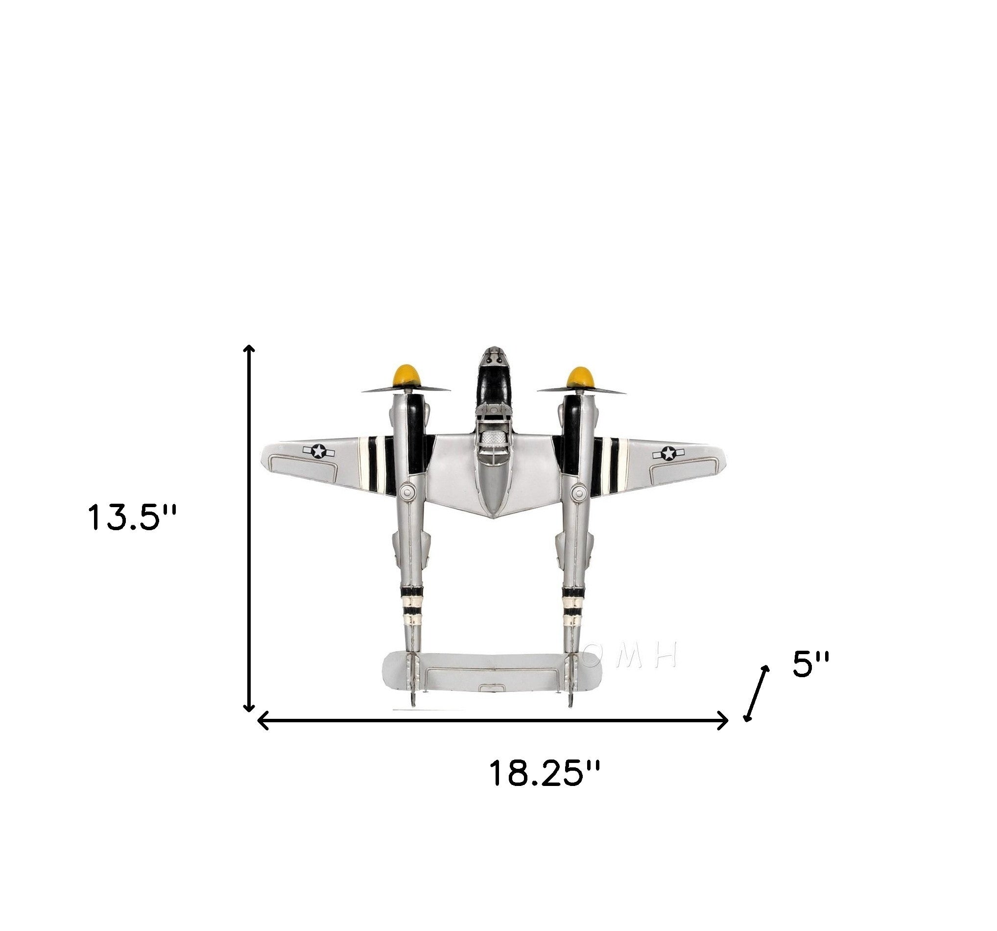 c1941 Lockheed P-38 Lightning Fighter Sculpture-Sculptures-DECOROLALA
