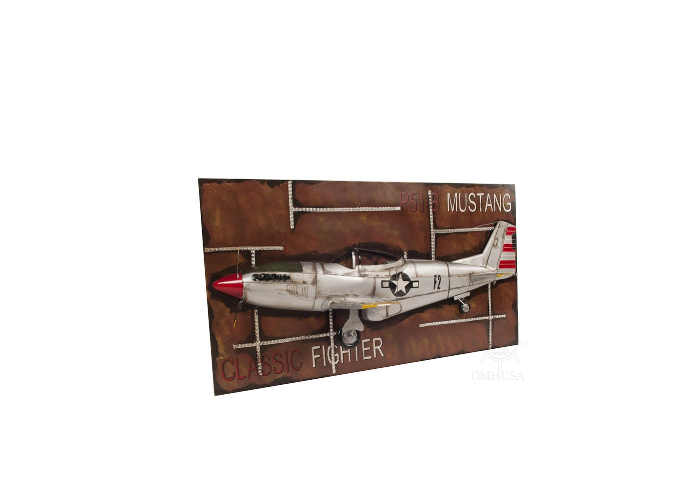 c1943 Grey Mustang P51 Frame-Sculptures-DECOROLALA