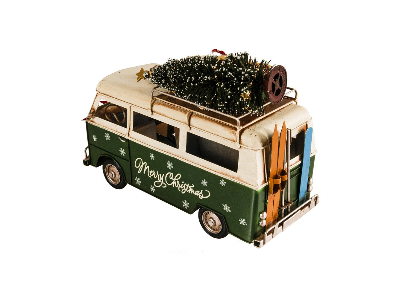 c1960s Volkswagen Christmas Bus Sculpture-Sculptures-DECOROLALA