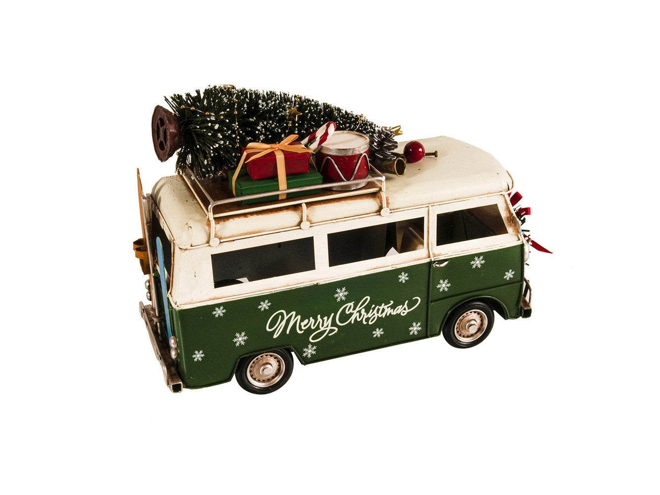 c1960s Volkswagen Christmas Bus Sculpture-Sculptures-DECOROLALA