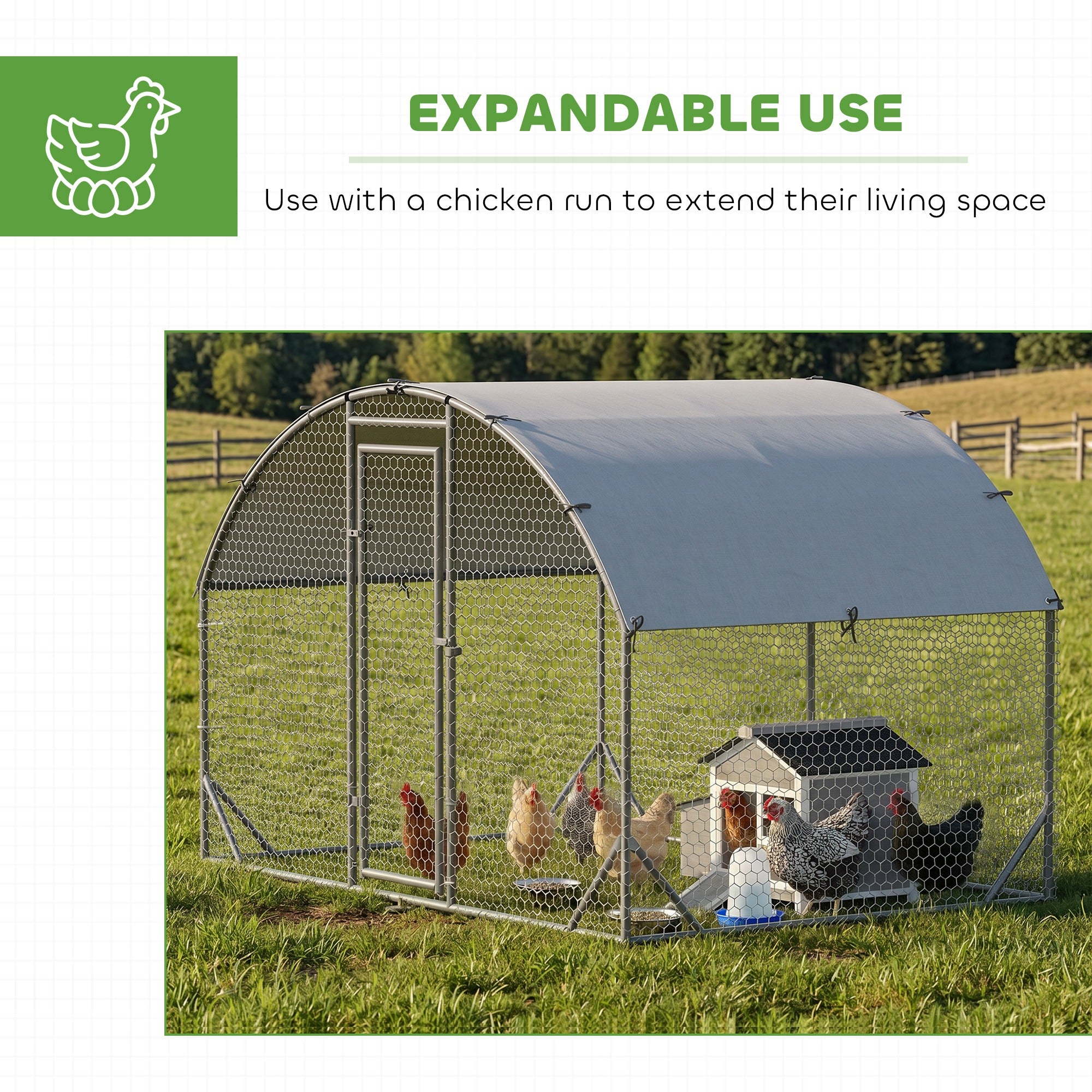 Wooden Chicken Coop with Nesting Box, Pull-out Metal Tray, for 1-2 Chickens, 36" x 25" x 27"