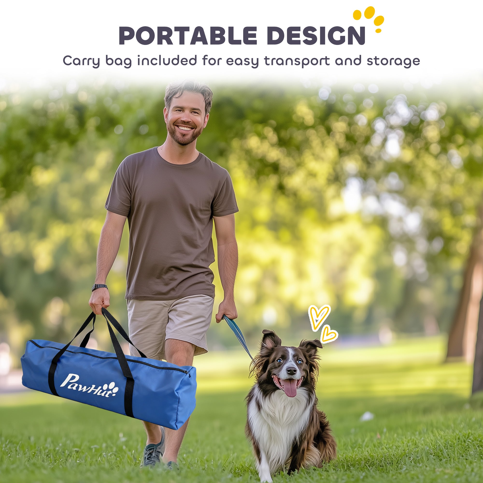 Dog Agility Training Equipment, 5PCS Dog Obstacle Course Starter Kit with Carrying Bag