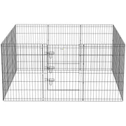 Enclos pliable en métal de 36 pouces pour animaux, aire d’exercice, niche et cage pour chiens et chiots, 12 panneaux
