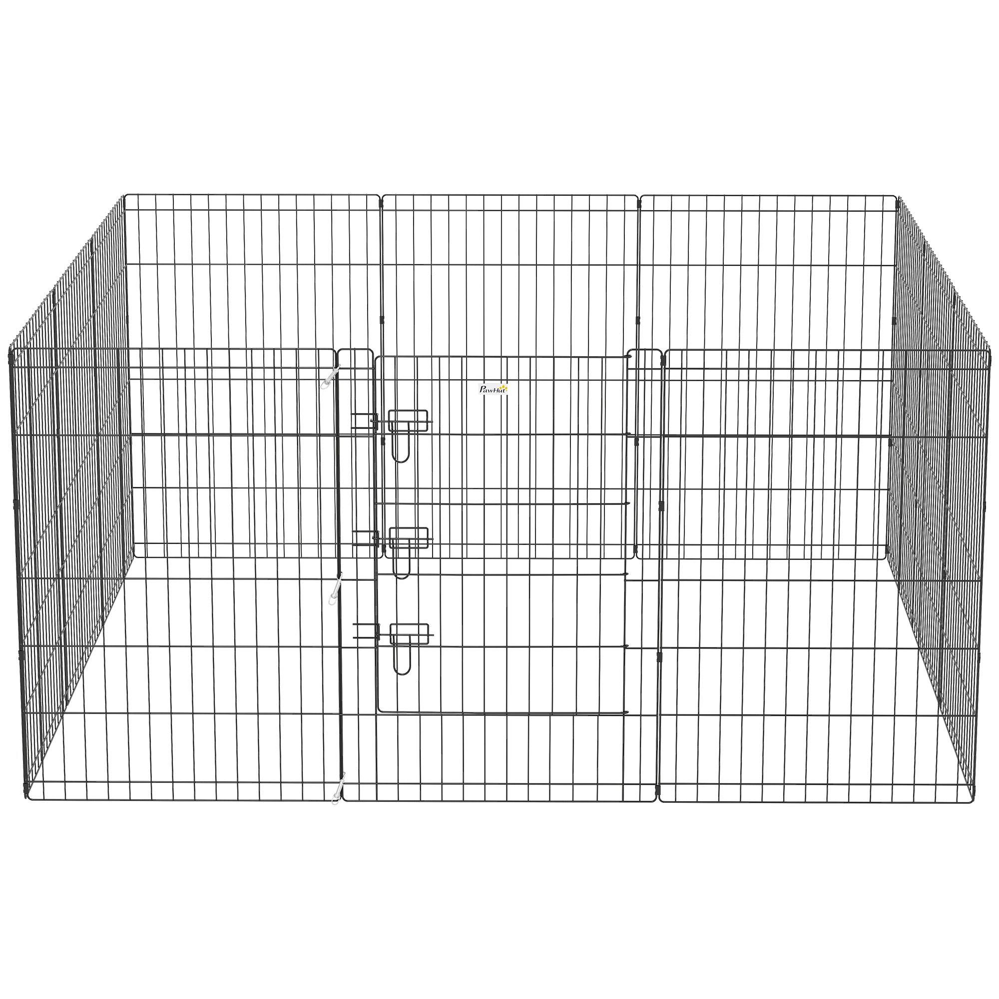 Enclos pliable en métal de 36 pouces pour animaux, aire d’exercice, niche et cage pour chiens et chiots, 12 panneaux