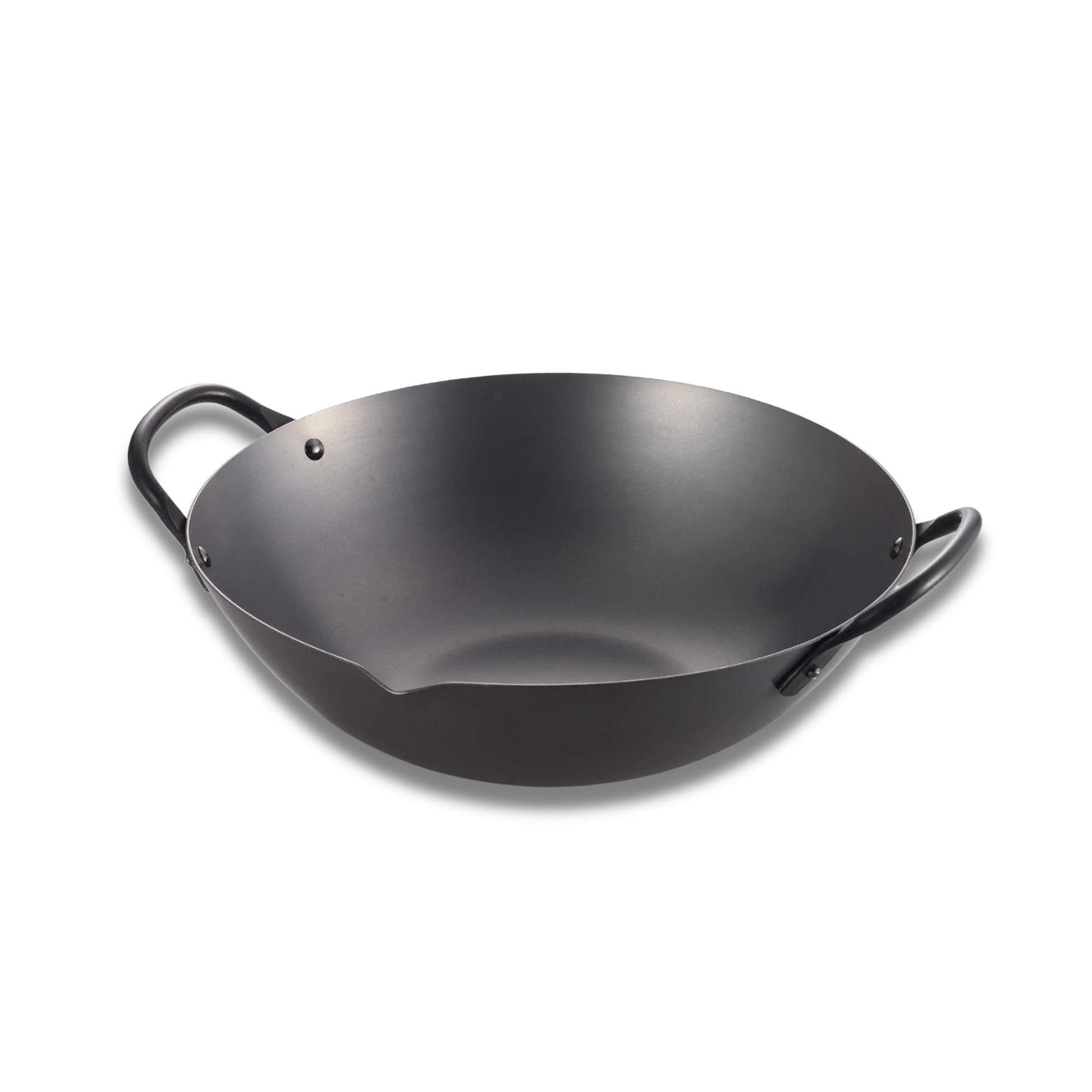 Yoshikawa Cook-Pal Ren Series 36 cm Guangdong Wok – Hand-Forged Nitrided Carbon Steel-0