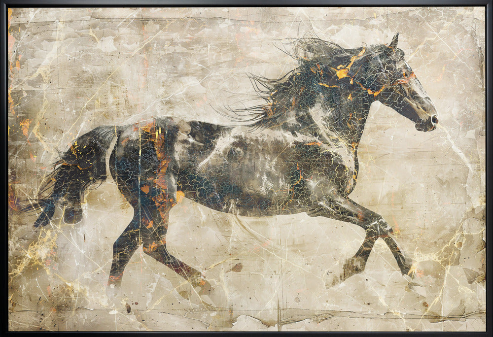 Wall art Horse Vintage Art Illustration 03-canvas-DECOROLALA