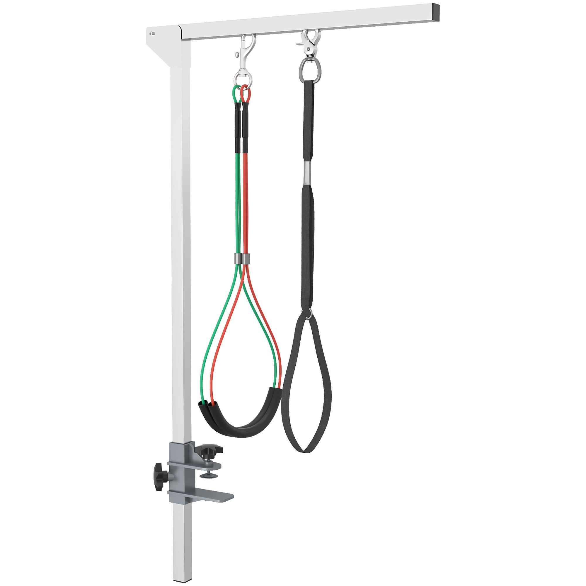 Adjustable Pet Grooming Arm, with Clamp, Haunch Holders & Grooming Loop - Sliver