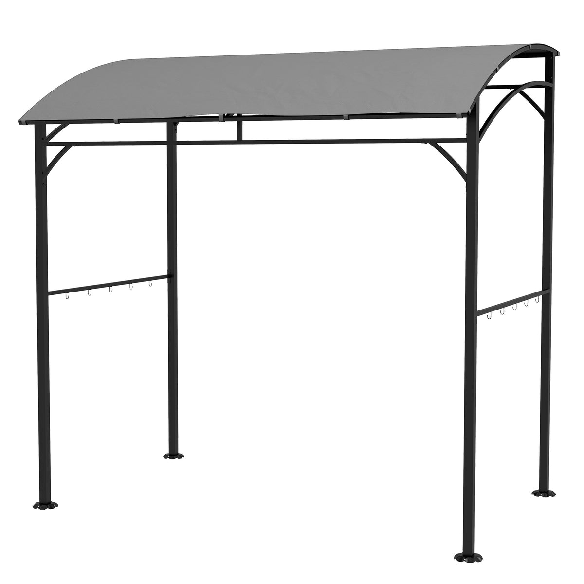 7' x 5' BBQ Grill Gazebo - Grey Steel Frame Canopy
