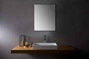 Mirror Edge 24"  - Black Aluminum Framed