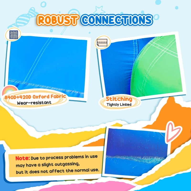 Outsunny 6-in-1 Kids Inflatable Bouncy Castle with Water Slide