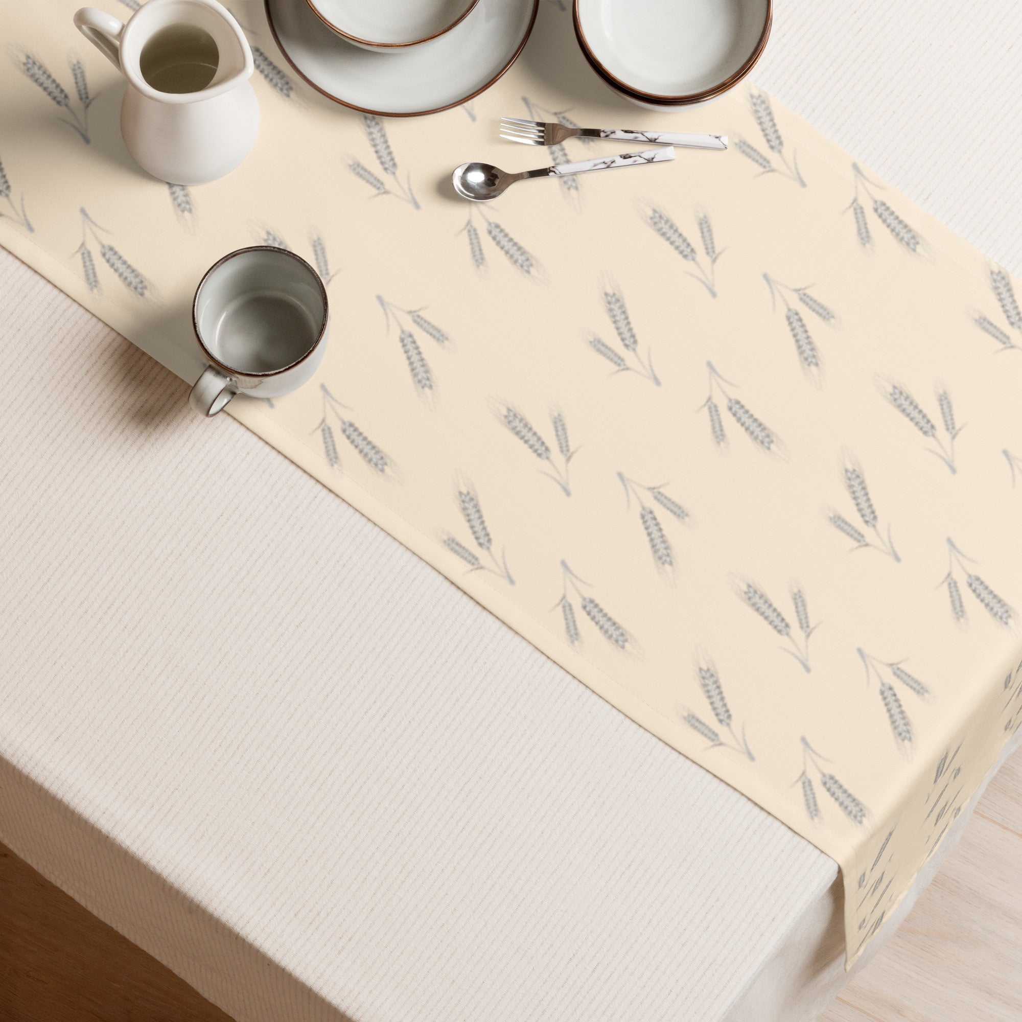 Grano Pattern Table Runner - Light Peach-1