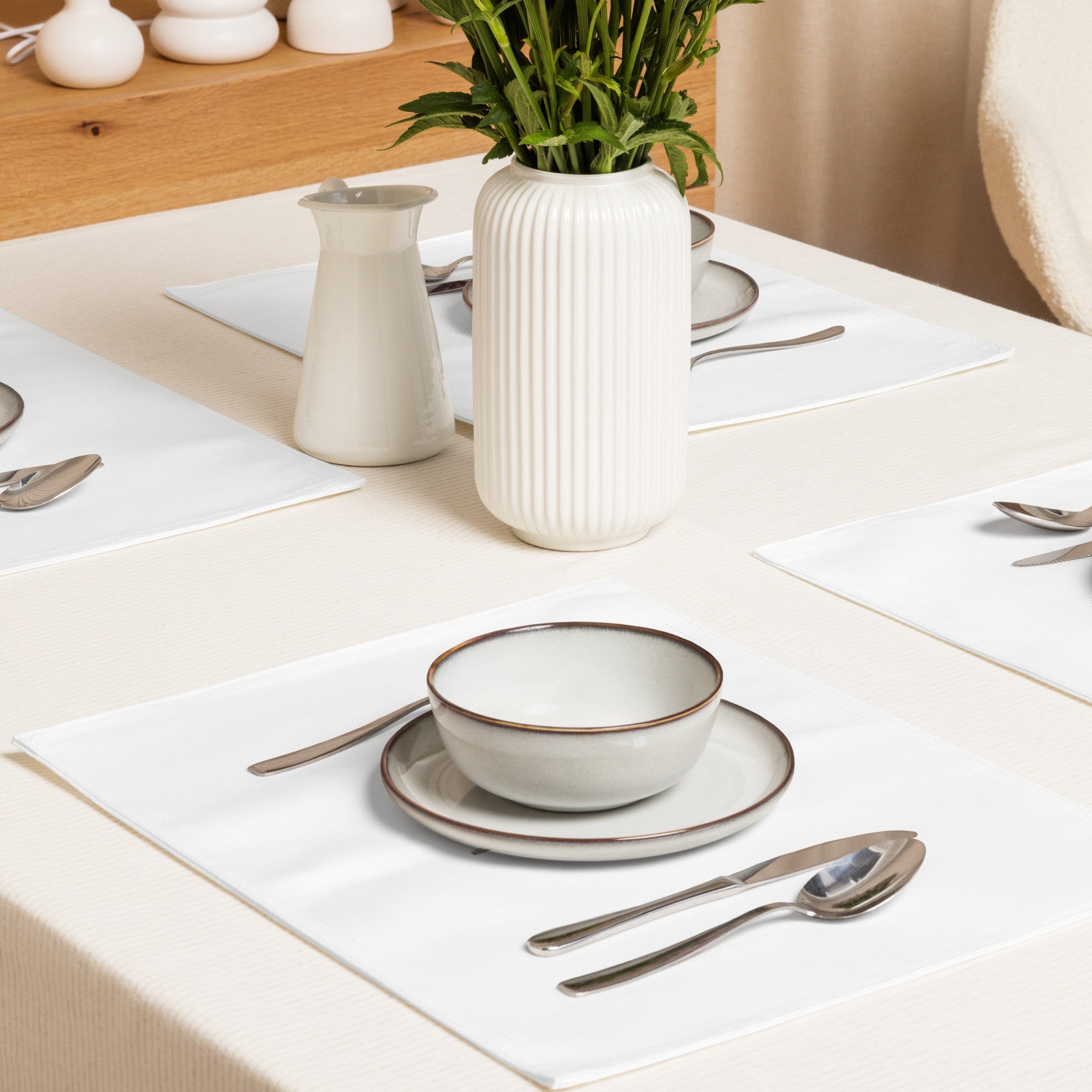 Grano Placemat Set - White-3