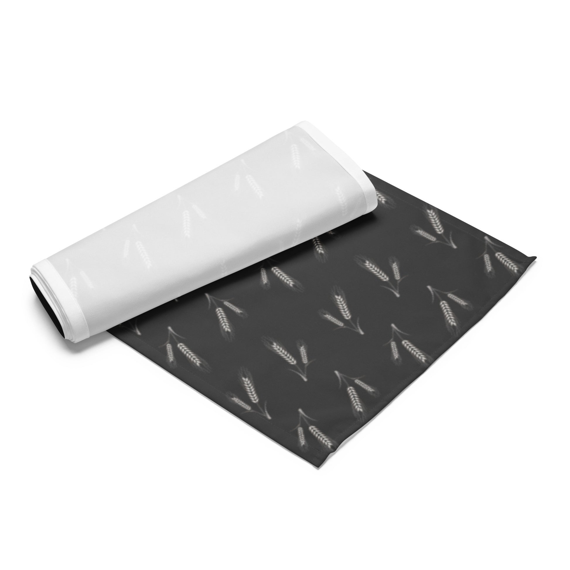 Grano Pattern Table Runner - Dark Grey-0