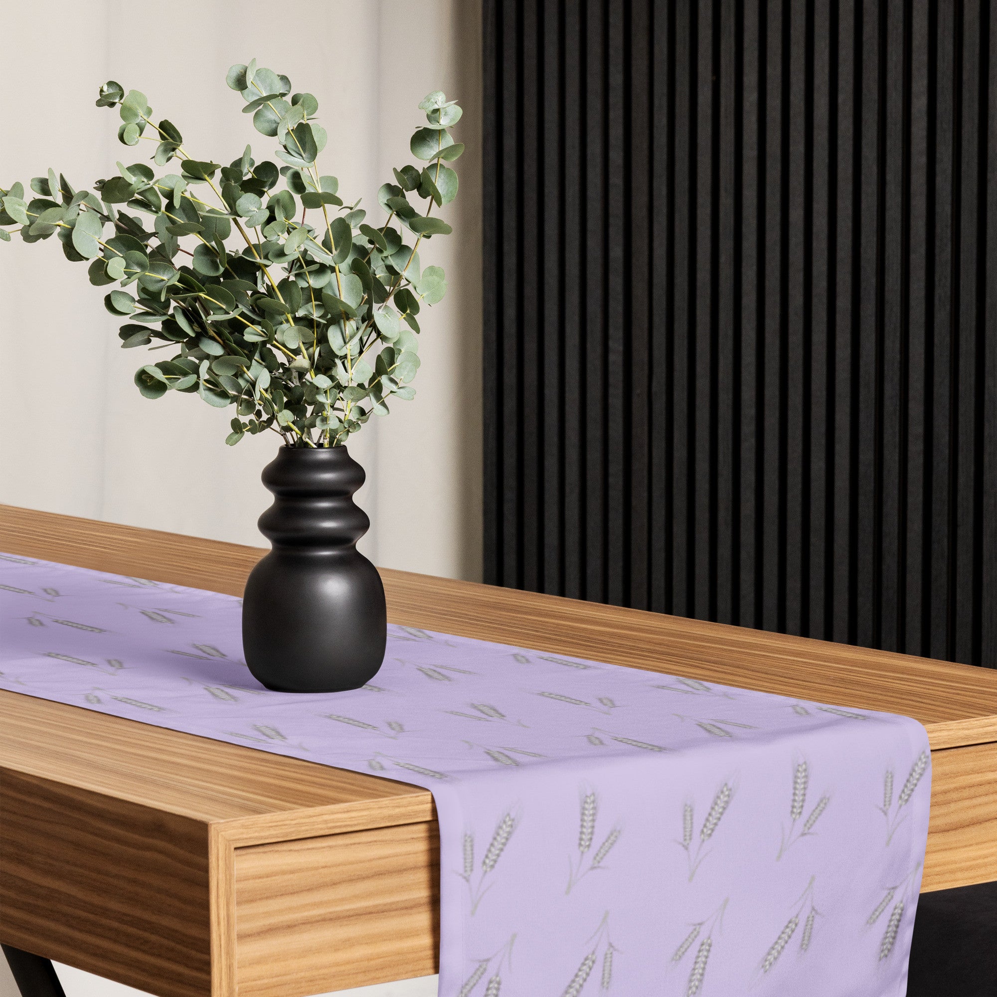 Grano Pattern Table Runner - Lavender Fog-1