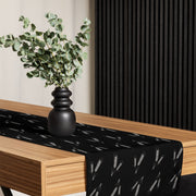 Grano Pattern Table Runner - Black-0