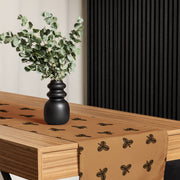 Coffee Clover Pattern Table Runner - Double Double-0
