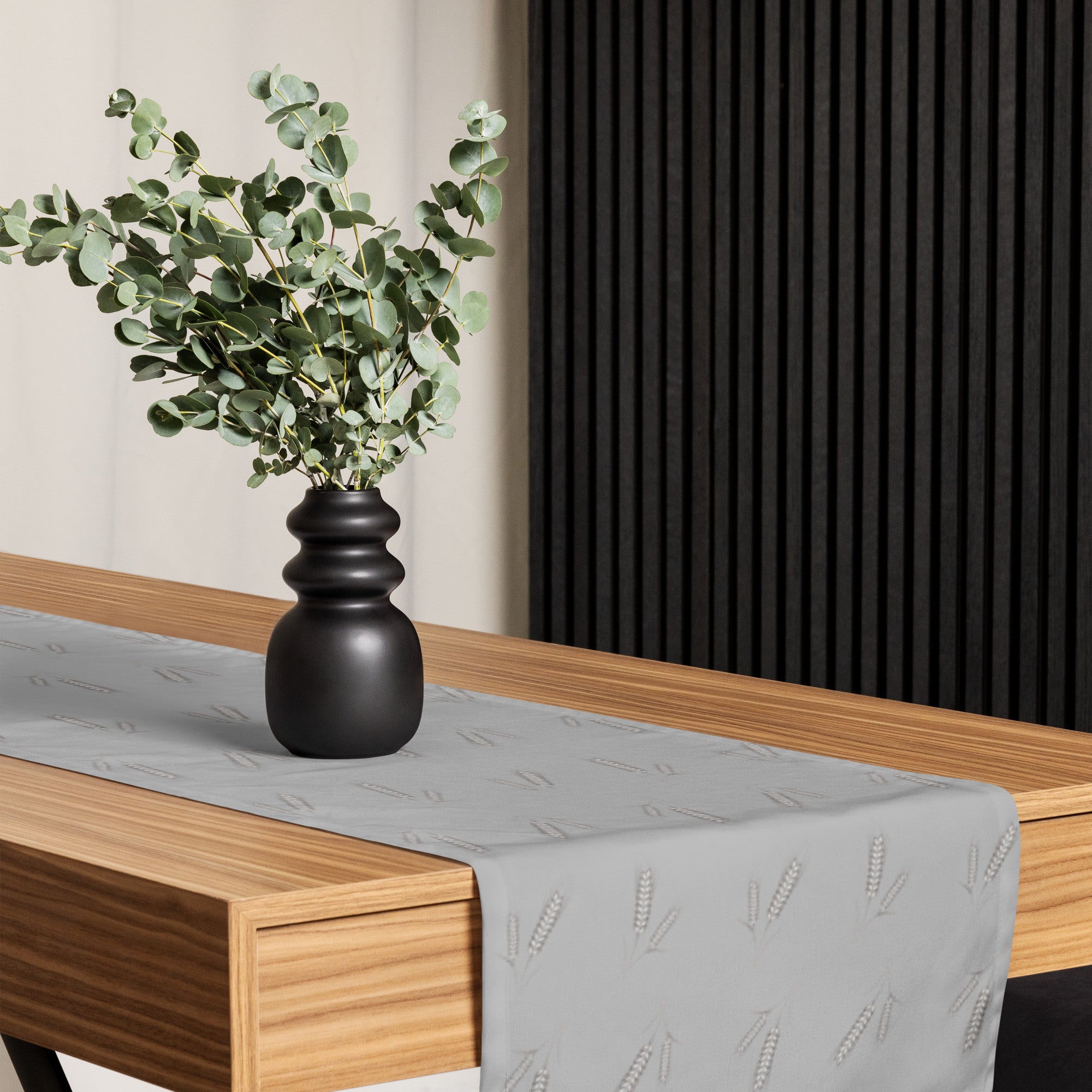 Grano Pattern Table Runner - Grey-2