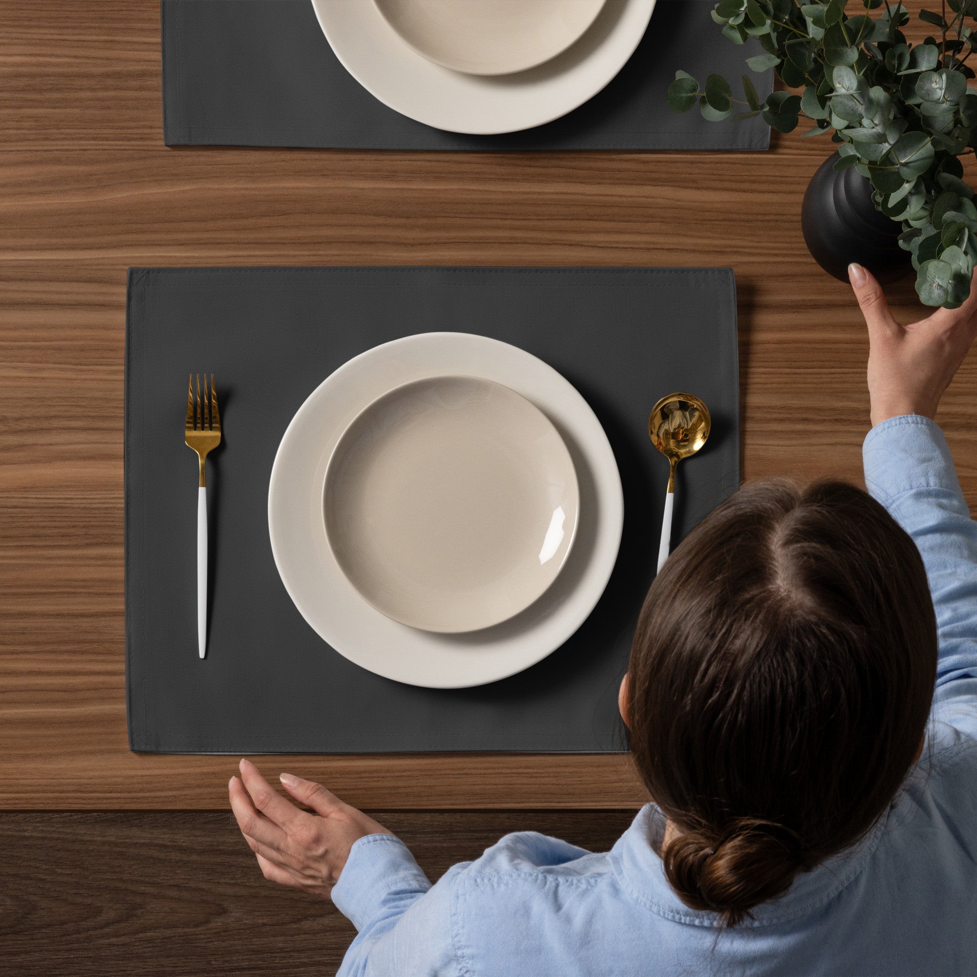 Grano Placemat Set - Dark Grey-1