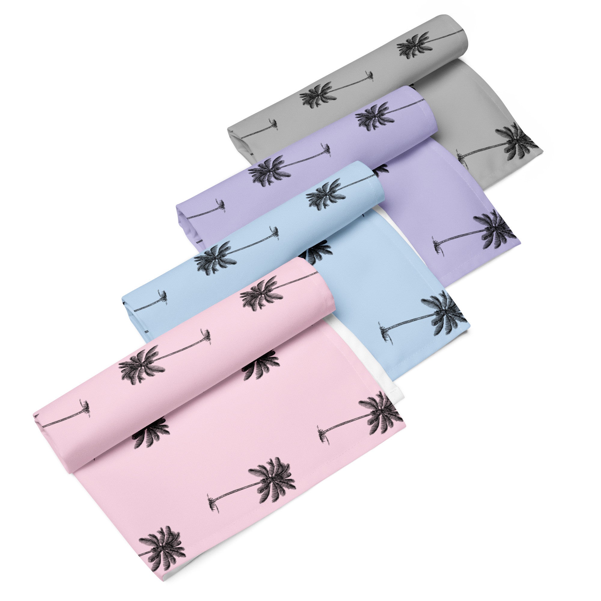 Coco Palm Pattern Cloth Napkin Set - Variety-3