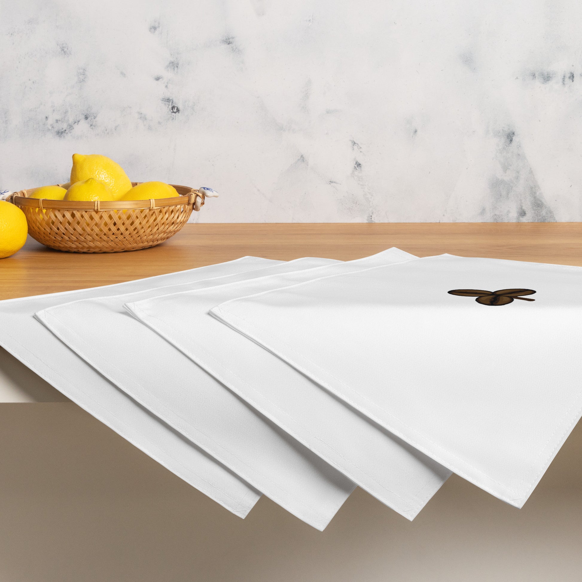 Coffee Clover Placemat Set - White-0