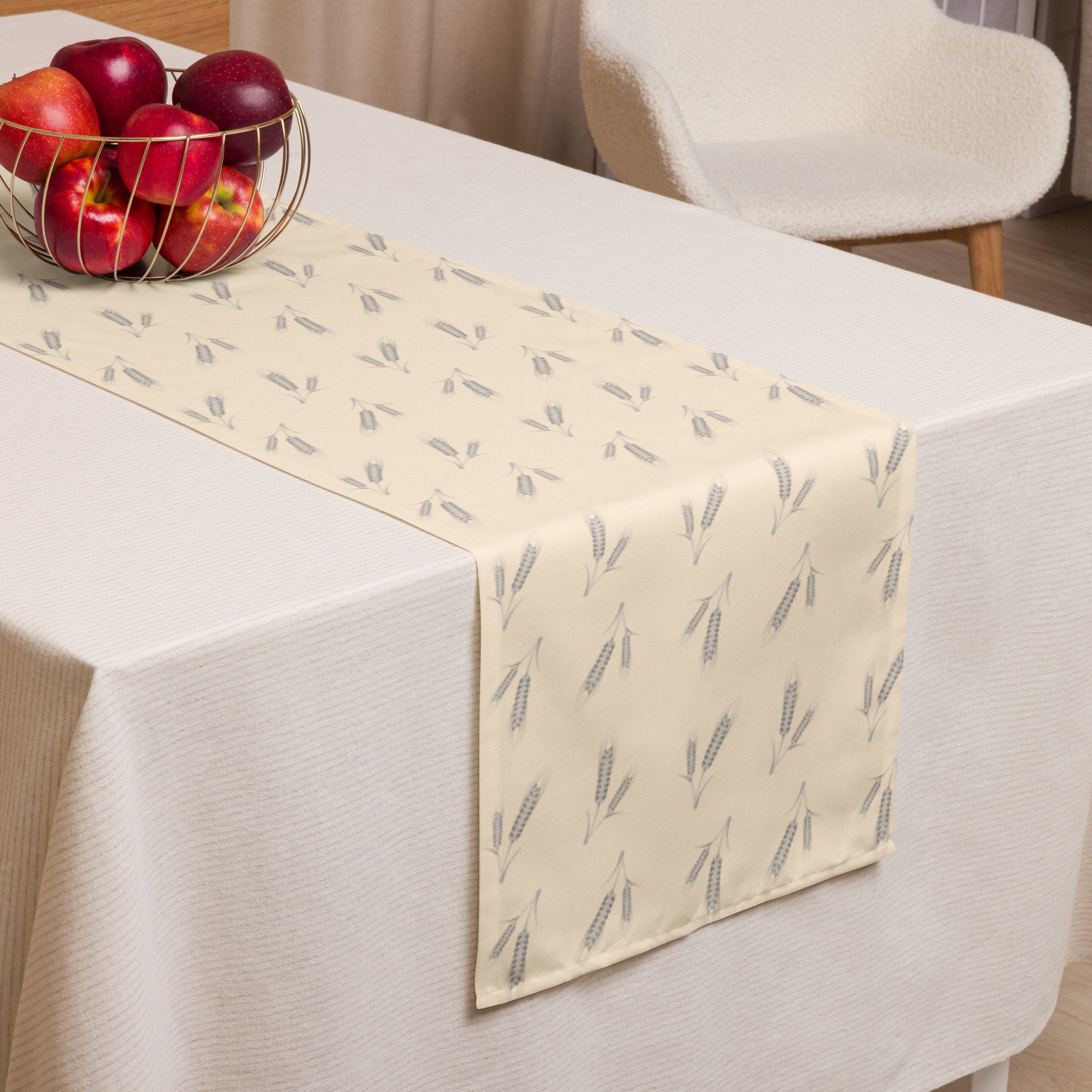 Grano Pattern Table Runner - Light Peach-0