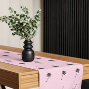 Coco Palm Pattern Table Runner - Pink-2