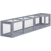 79" Long Cat Tunnel, Cat shelter L- Shape with Extendable Design for Indoor/Outdoor Use with Removable Door, Light Grey