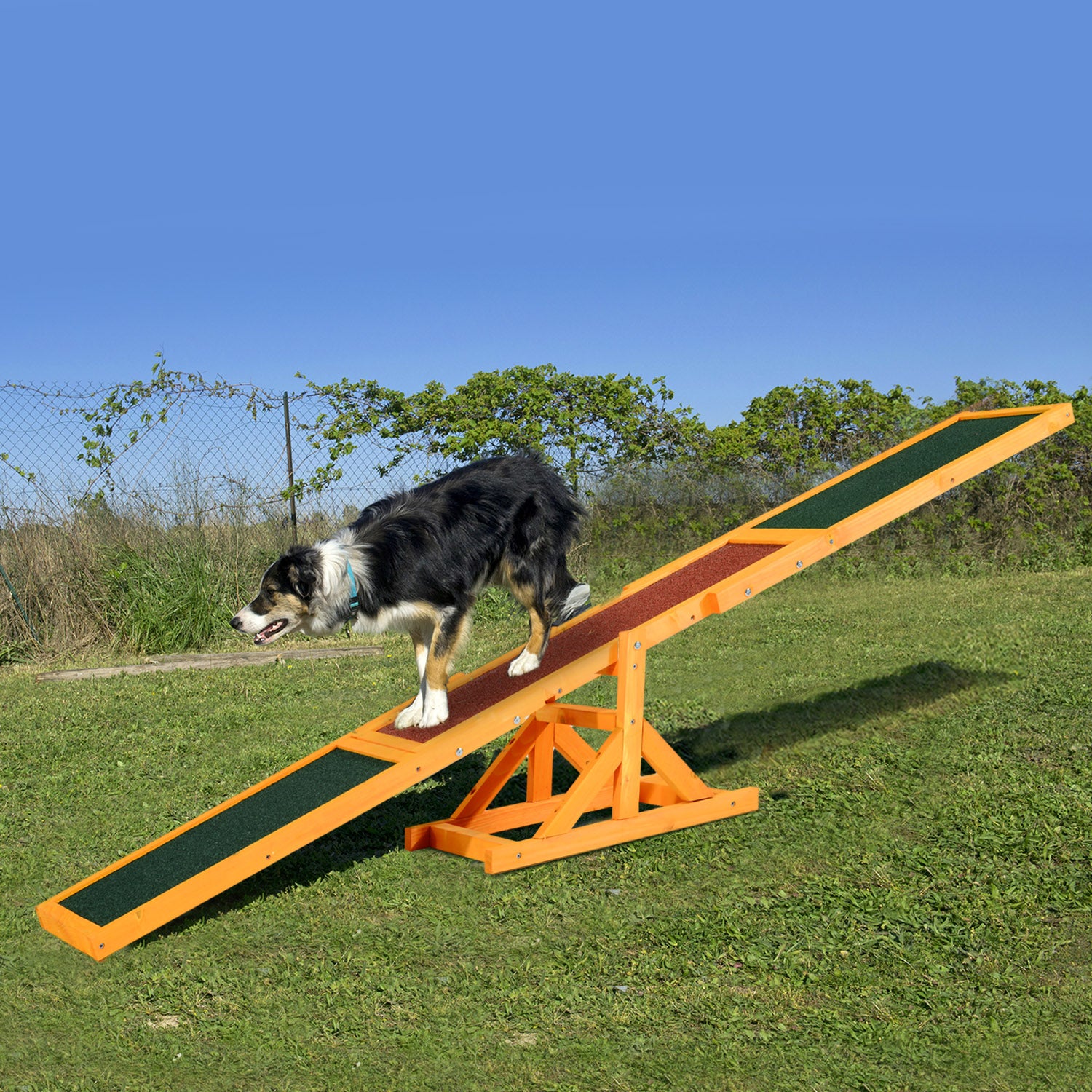 Bascule en bois pour animaux, équipement d’entraînement à l’agilité pour chiens, jeu de course, jouet résistant aux intempéries, fournitures pour animaux, naturel