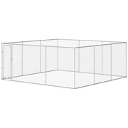 Dog Playpen Outdoor, Walk-in Dog Run Kennel Puppy Exercise Pen Indoor Outdoor with DIY Door and Galvanized Steel Frame