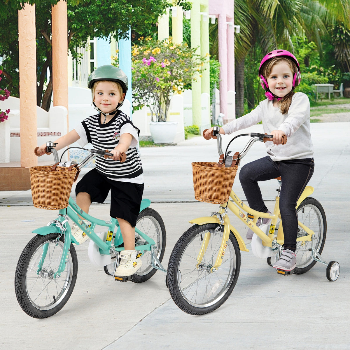 Kids Bike Adjustable Bicycle with Reflectors and Bell for Children 4-7 Years Old