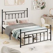 Heavy-duty Metal Bed Frame with Headboard-Simple Bed Frame-DECOROLALA