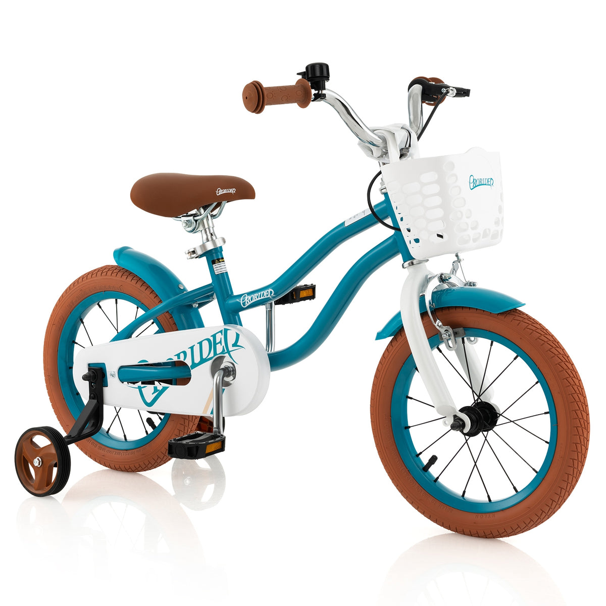 Kids Bike with Front Handbrake and 2 Training Wheels