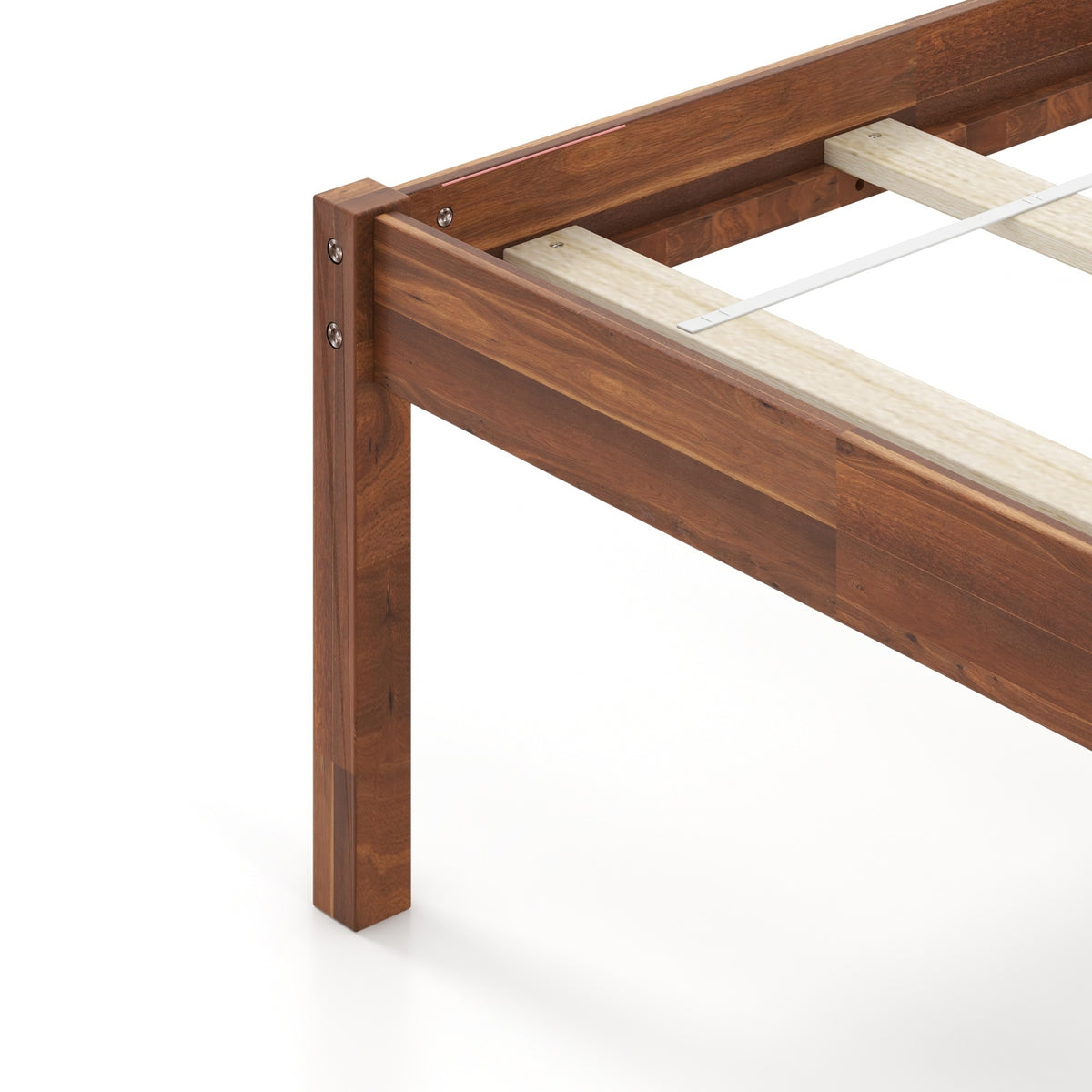 Wood Bed Frame with Headboard and Slat Support-Simple Bed Frame-DECOROLALA