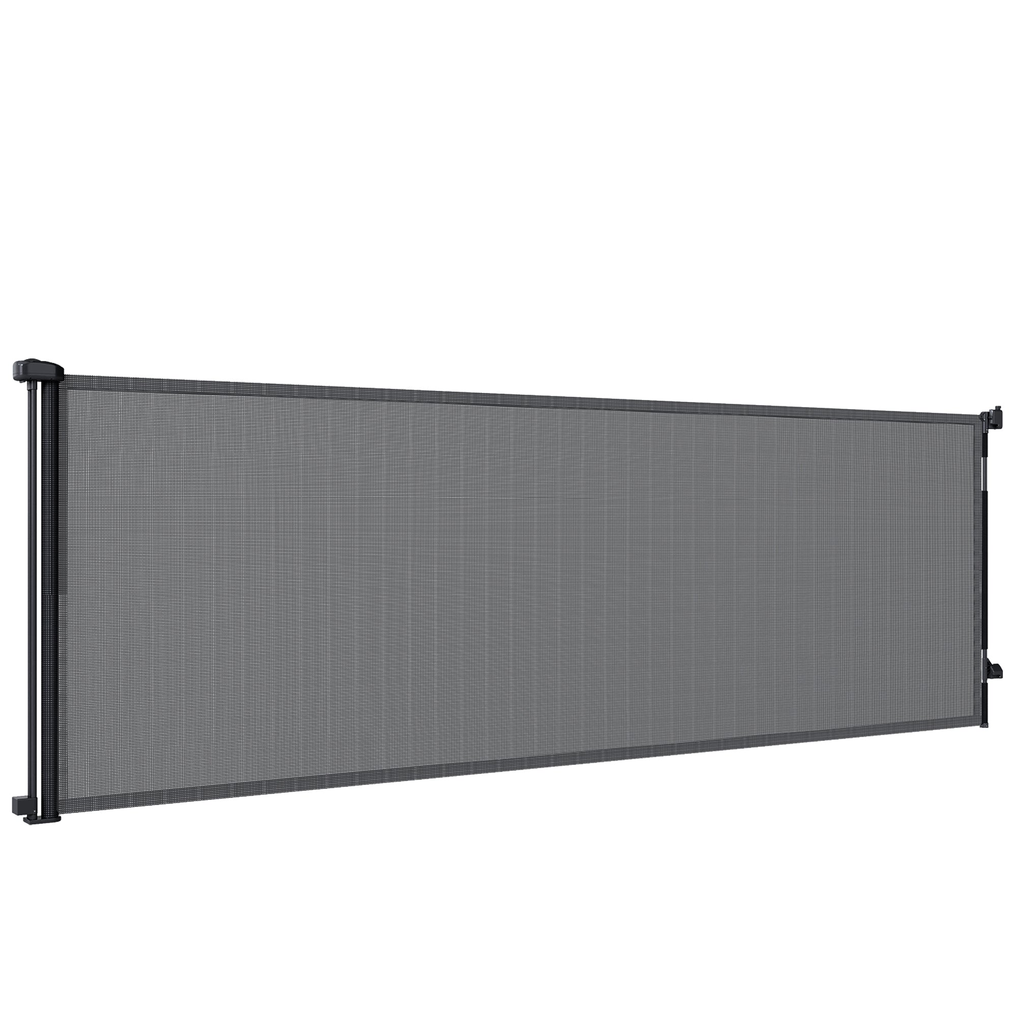 Retractable Dog Gate, 41" Tall,  Extends to 122" Wide, Mesh Pet Gate with Single Hand Operation, for Stairs, Doorways