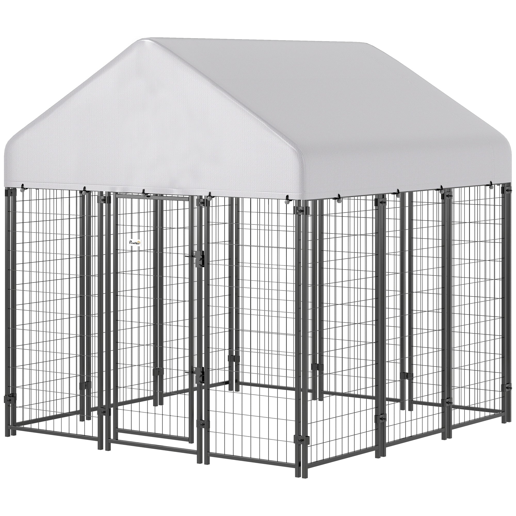 Outdoor Dog Kennel with Waterproof UV-Resistant Cover, 6' x 6' x 6'