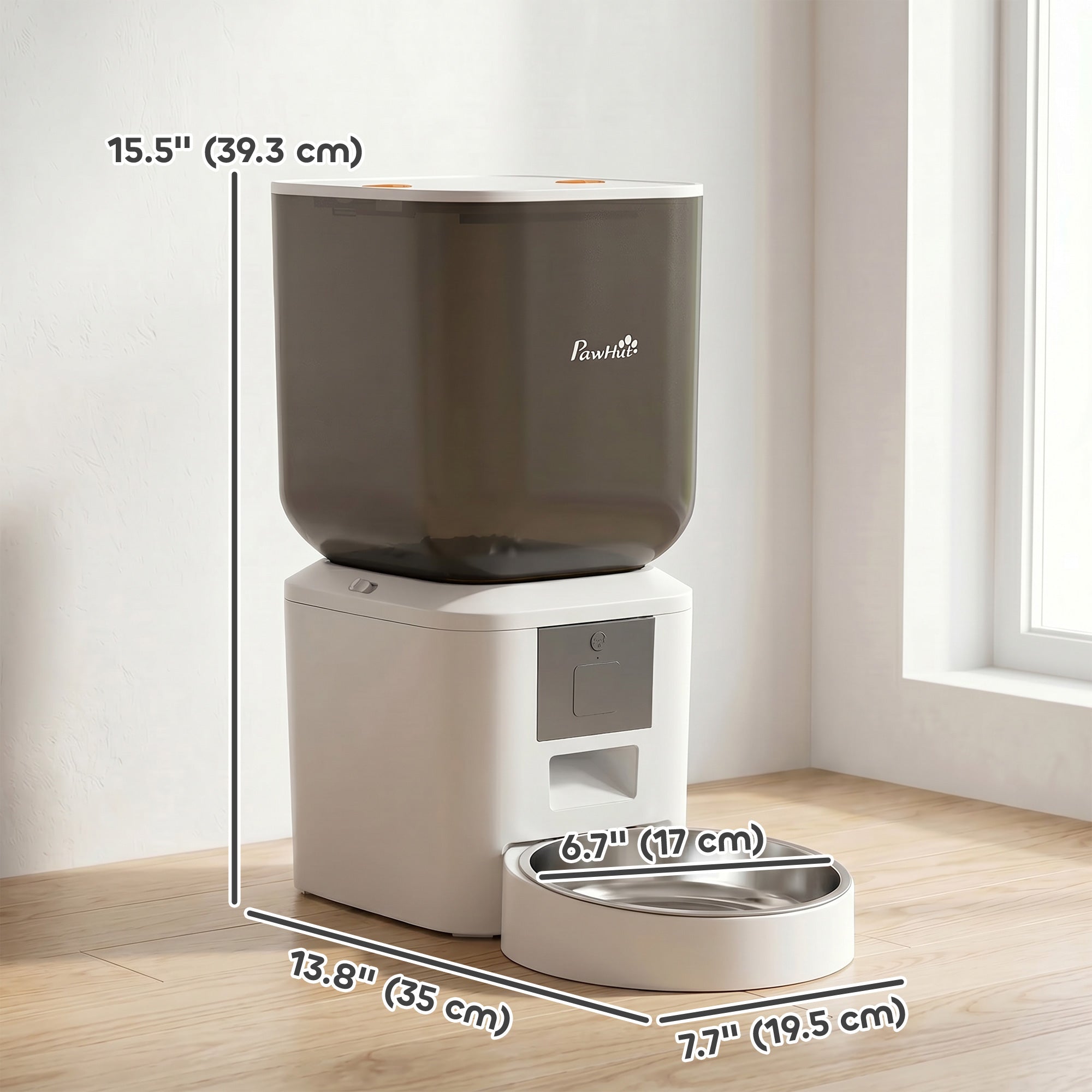 Automatic Cat Feeder, 2.4G WiFi, Smart APP Control 8L Pet Feeder Dispenser 1-10 Meals with 10s Meal Call Back