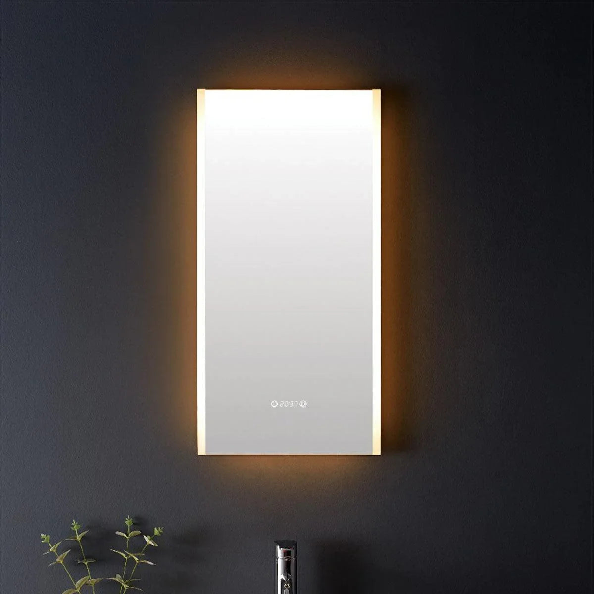 20" LED Mirror with Dimming, Time & Temperature Functions