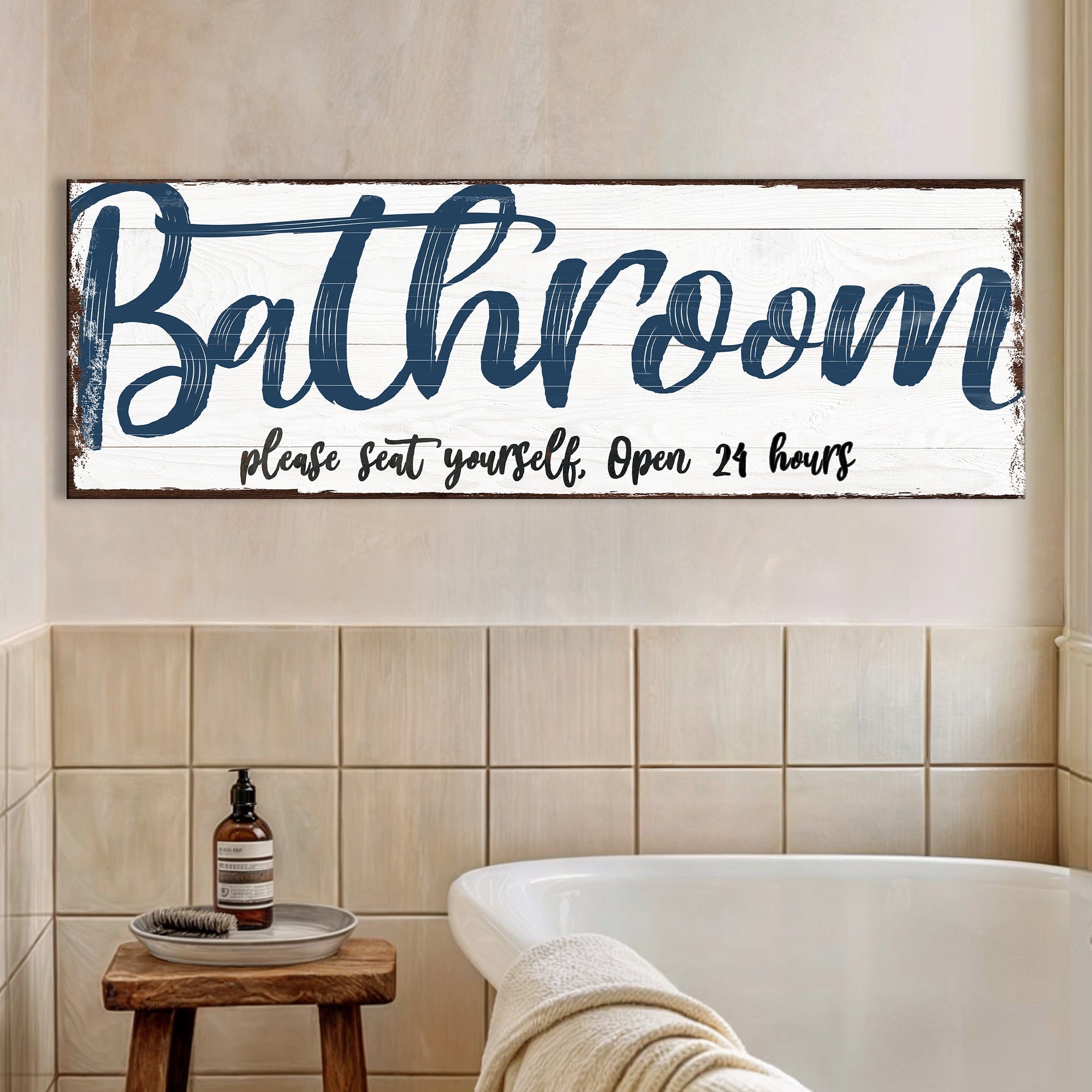 Please Seat Yourself Bathroom Sign II-0