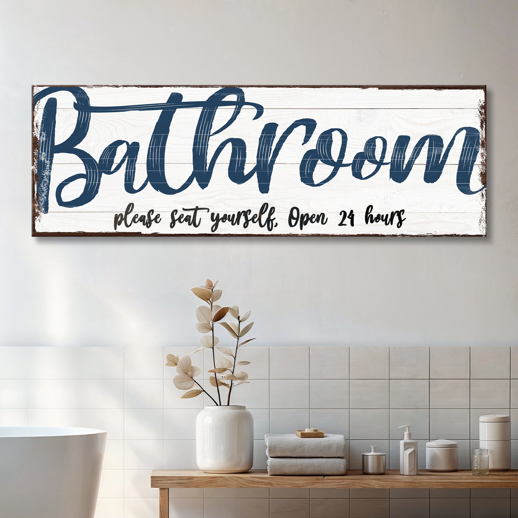 Please Seat Yourself Bathroom Sign II-1