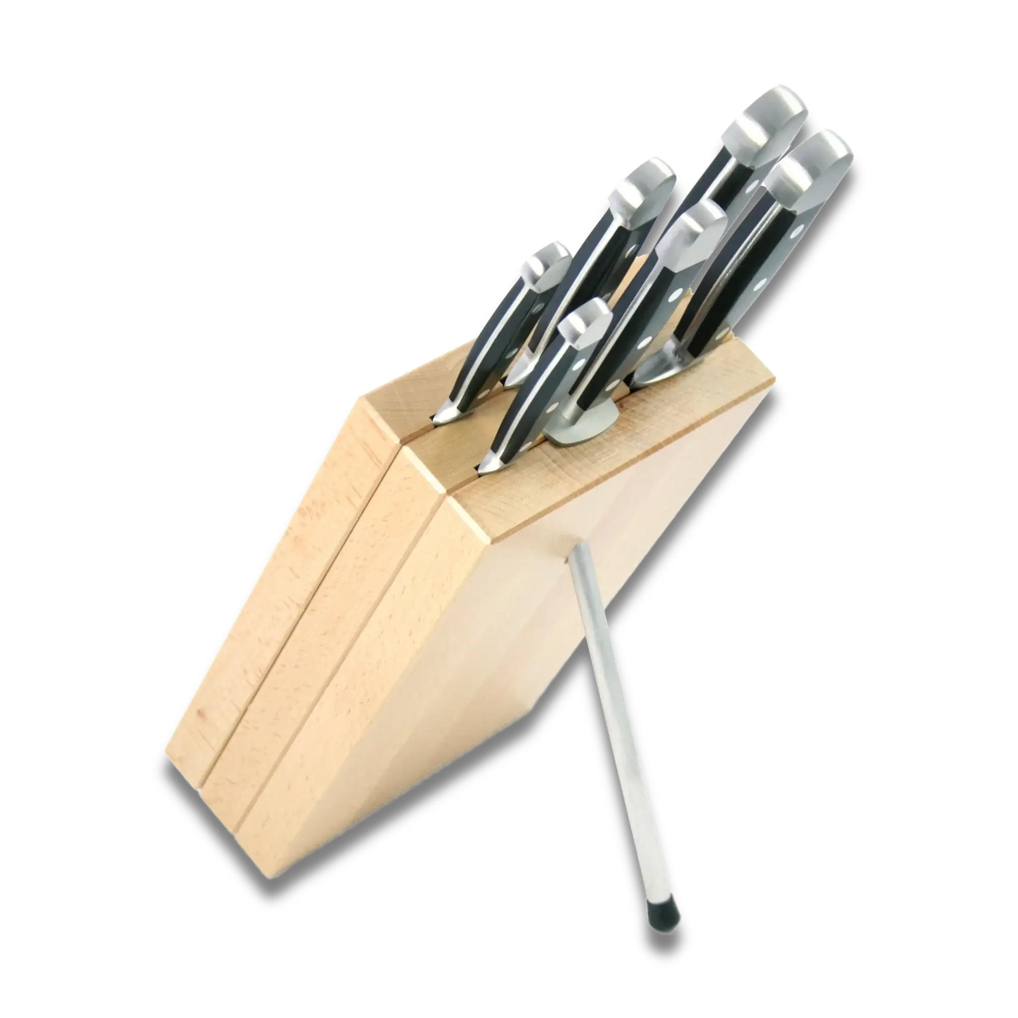 Knife Block Holder - Milly Beech Wood - (Knife not included)-4