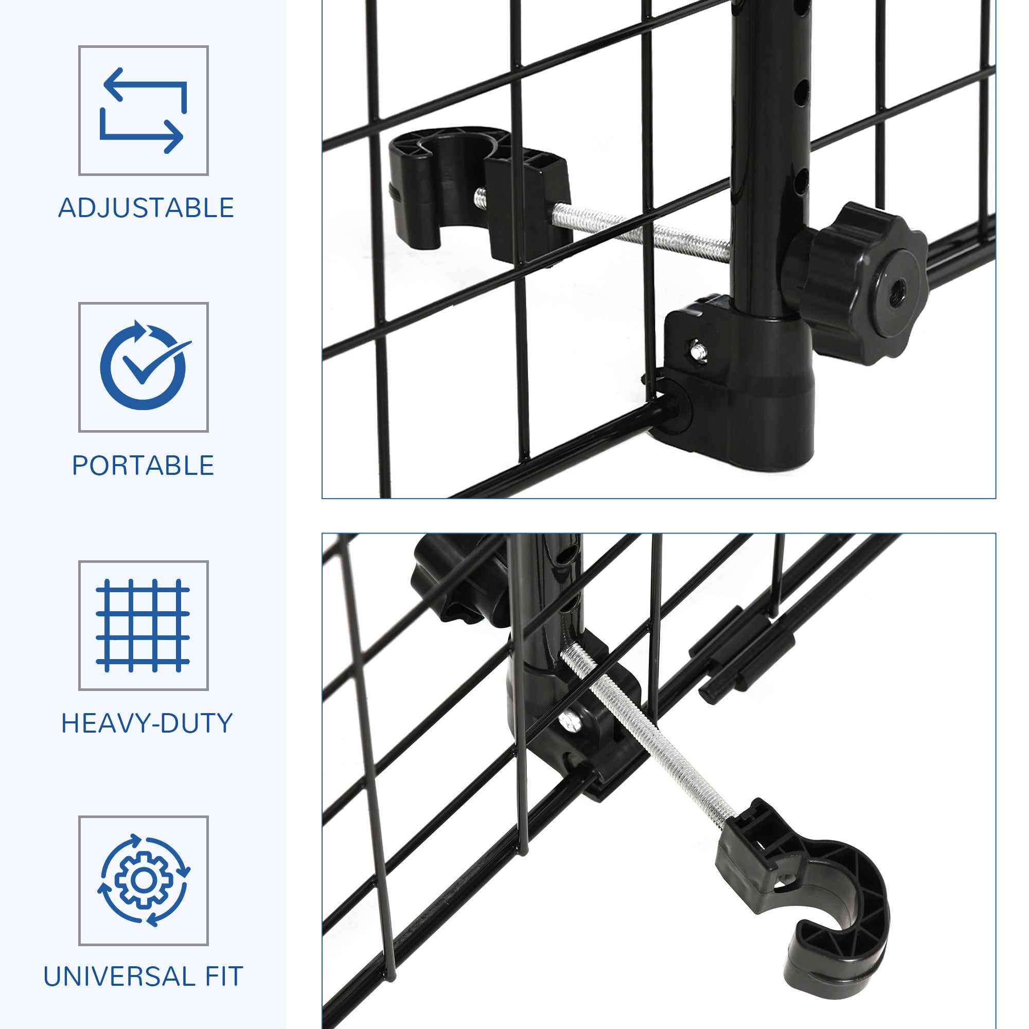 Adjustable Dog Car Barrier, Heavy Duty Dog Fence Car Safety Guard Gate for SUV, Vans, Trucks
