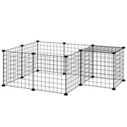 Pet Playpen, DIY Cage House for Small Animals, Guinea Pigs, Hedgehogs, Black
