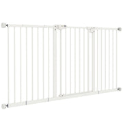 Barrière pour animaux de 30 pouces de hauteur avec porte, barrière pour chiens et séparation intérieure pour escaliers, avec kit d’extensions de 7", 8" et 12"