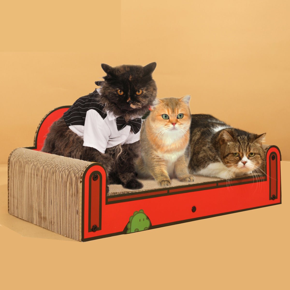 One Family Red Large Sofa Cat Scratching Board-Living-DECOROLALA