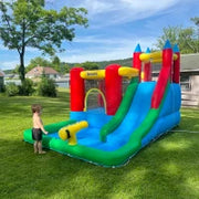 Outsunny 6-in-1 Kids Inflatable Bouncy Castle with Water Slide