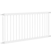 26"-37" Dog Gate, Adjustable Pet Gate, Fits 18" Tall with 2 Extension, Pressure Mount Kit for Stairs and Doorways, White