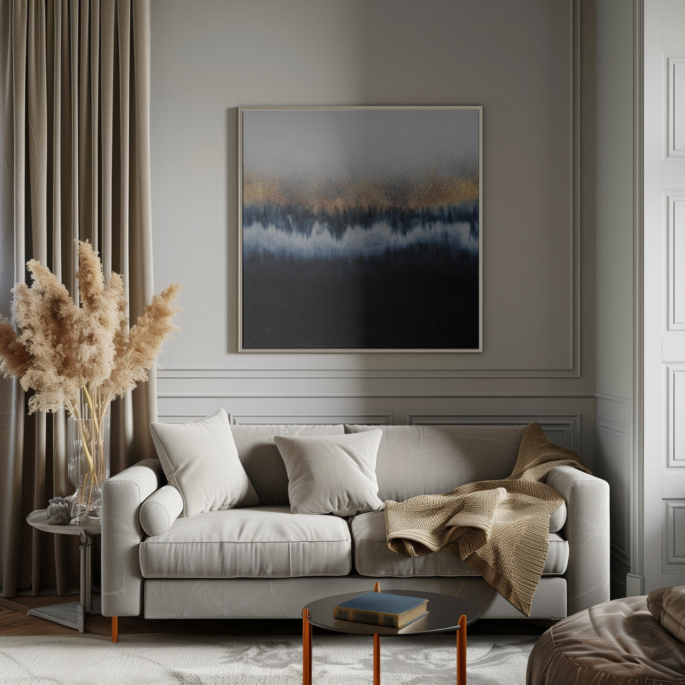 Golden Horizon Abstract-canvas-DECOROLALA