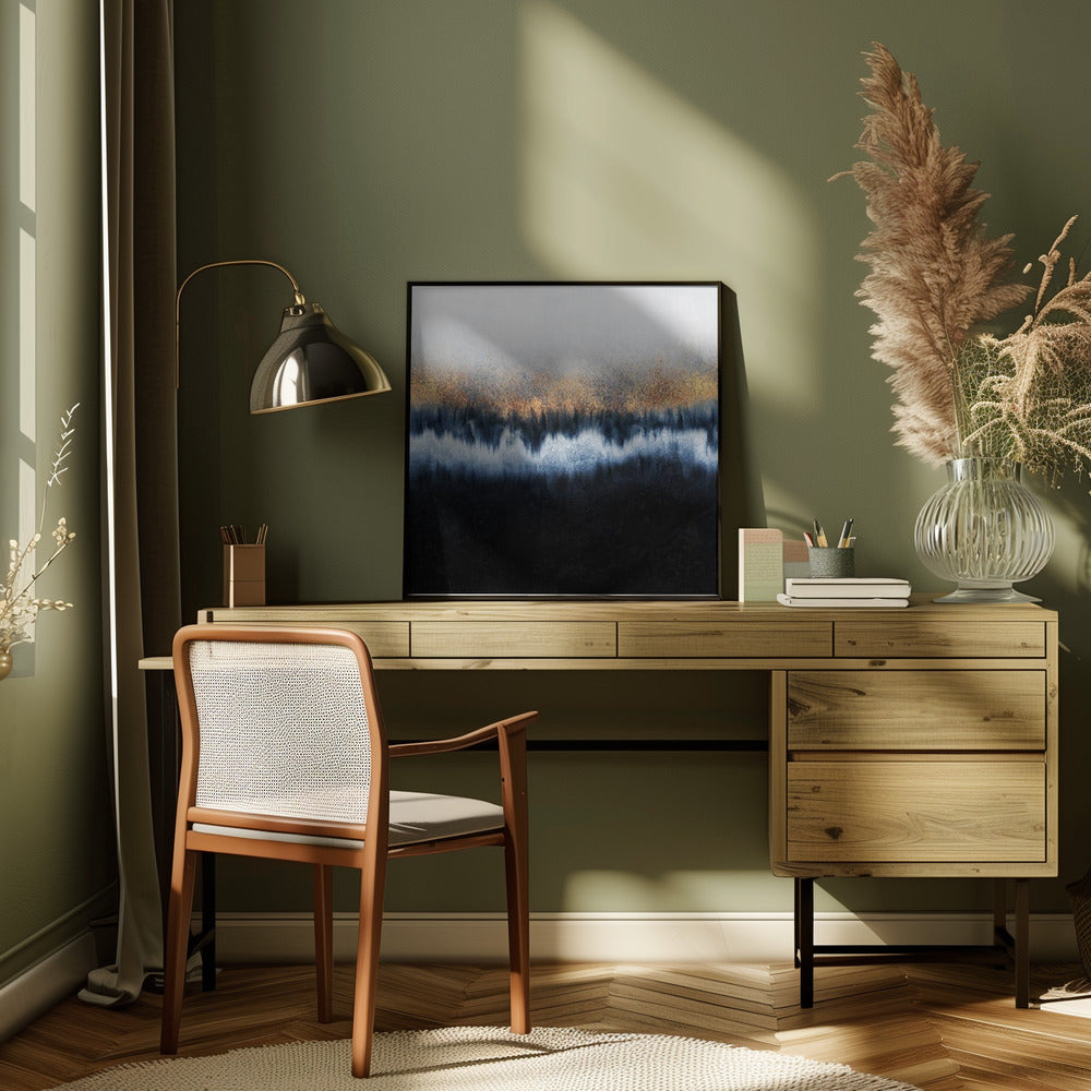 Golden Horizon Abstract-canvas-DECOROLALA