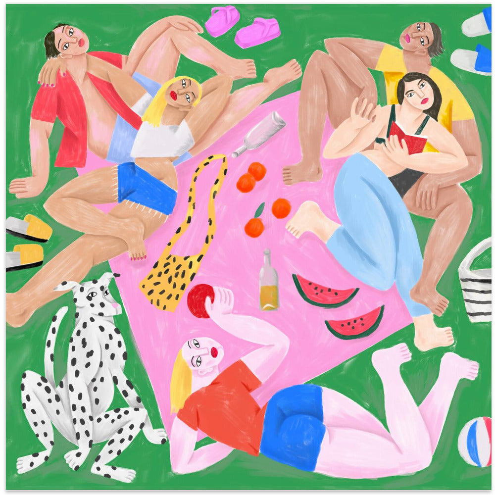 Sur L Herbe-canvas-DECOROLALA