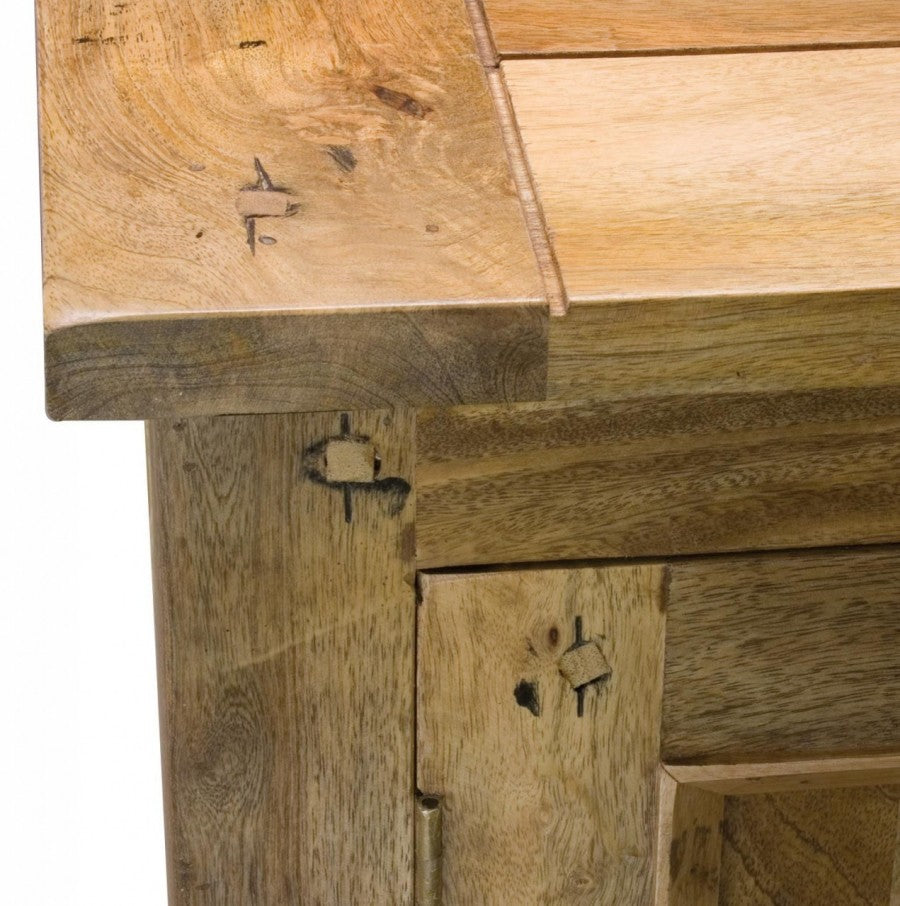 Granary 4 Drawer Sideboard - Solid Mango Wood Oak Finish